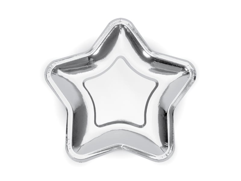Feestbazaar Bordjes Ster Zilver