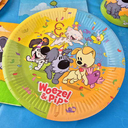 Feestbazaar Bordjes Woezel & Pip Party 23cm (8st)