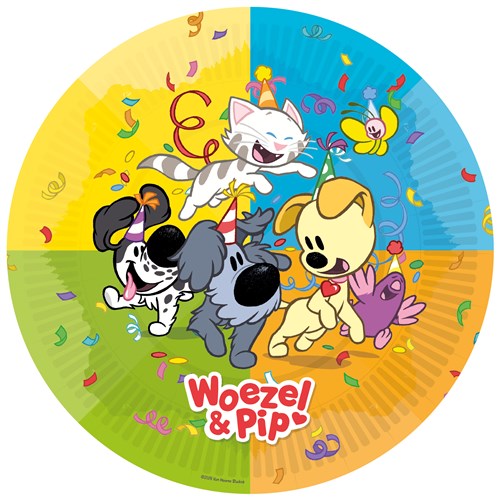 Feestbazaar Bordjes Woezel & Pip Party 23cm (8st)