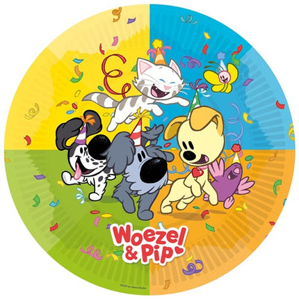 Feestbazaar Bordjes Woezel & Pip Party 23cm (8st)