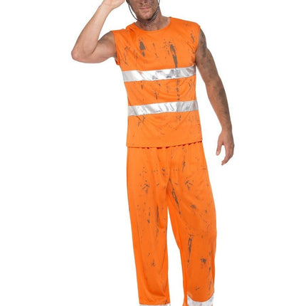 Feestbazaar Bouwvakker Kostuum Oranje