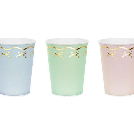 Feestbazaar Bow Tie Cups Mix Colors (220ml)