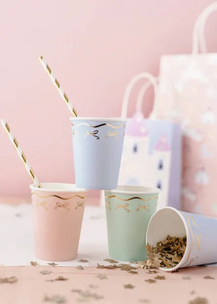 Feestbazaar Bow Tie Cups Mix Colors (220ml)