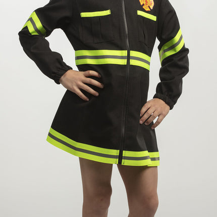 Feestbazaar Brandweer jurkje kind Zwart