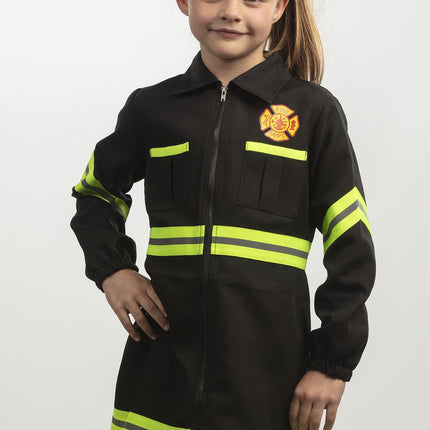 Feestbazaar Brandweer jurkje kind Zwart