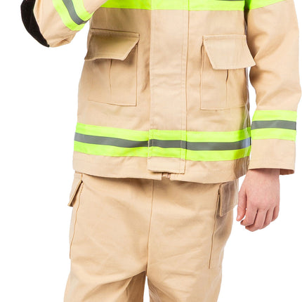 Feestbazaar Brandweer Kostuum Beige Kind Blaze