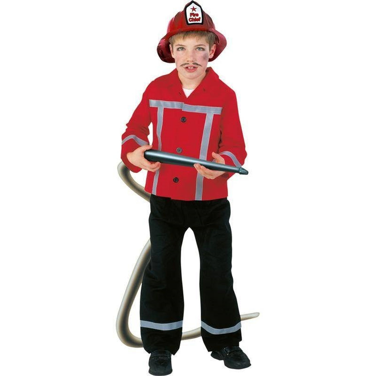 Feestbazaar Brandweer kostuum kind rood/zwart
