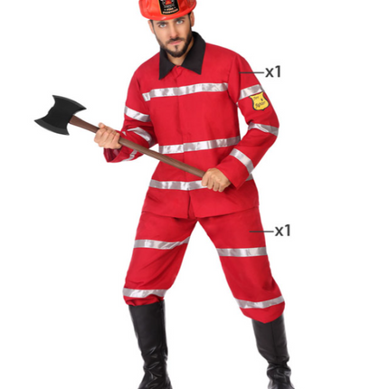Feestbazaar Brandweer Pak Man Rood
