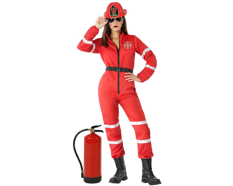 Feestbazaar Brandweervrouw Kostuum Rood