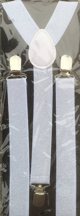 Feestbazaar Bretels glitter zilver