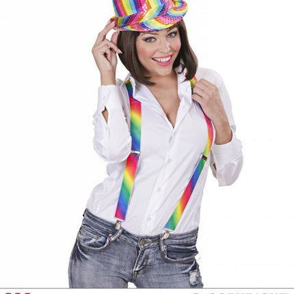 Feestbazaar Bretels regenboog