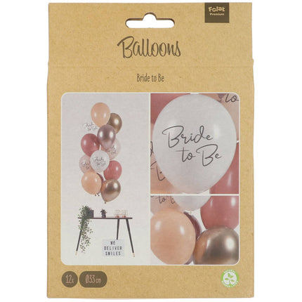 Feestbazaar Bride To Be Ballonnenmix 12st (33cm)