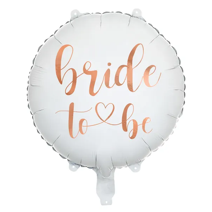 Feestbazaar Bride To Be Folieballon Wit Rosegoud (45cm)
