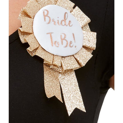 Feestbazaar Bride To Be Rozet Rose Goud