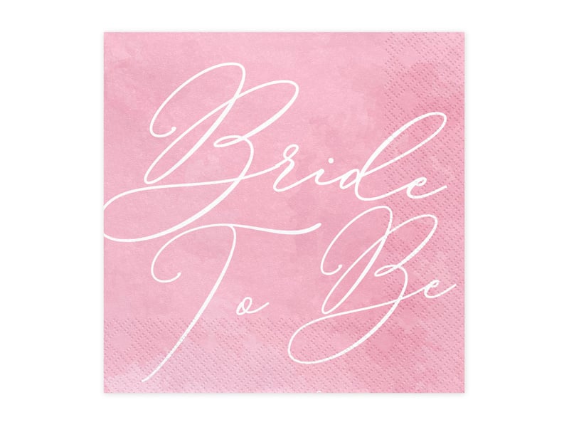 Feestbazaar Bride To Be Servetten Pink - 20 stuks