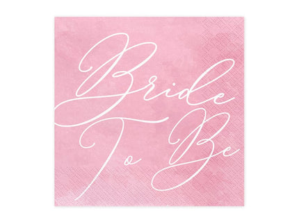 Feestbazaar Bride To Be Servetten Pink - 20 stuks