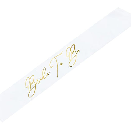 Feestbazaar Bride To Be Sjerp Wit/Goud