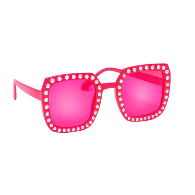 Feestbazaar Bril Bling Roze