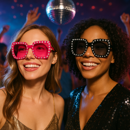 Feestbazaar Bril Bling Roze