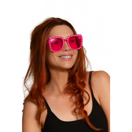 Feestbazaar Bril Bling Roze