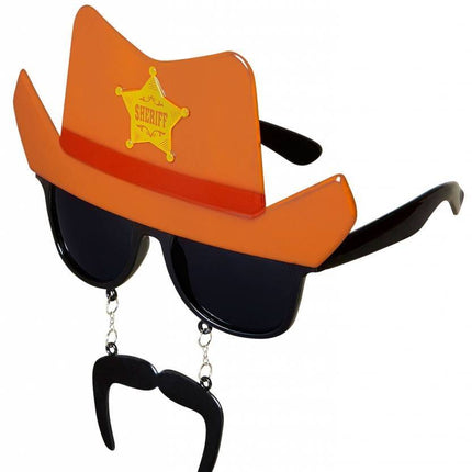 Feestbazaar Bril Cowboy met hoed