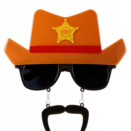 Feestbazaar Bril Cowboy met hoed