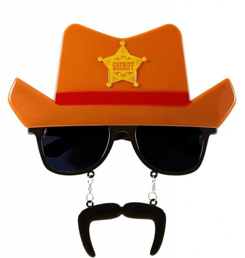 Feestbazaar Bril Cowboy met hoed