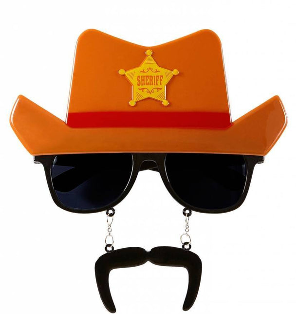 Feestbazaar Bril Cowboy met hoed