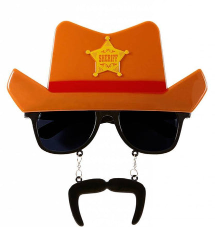 Feestbazaar Bril Cowboy met hoed