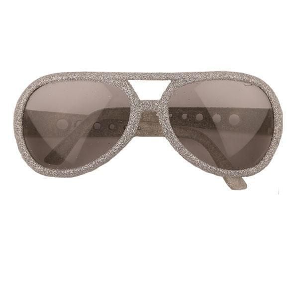 Feestbazaar Bril disco glitter zilver