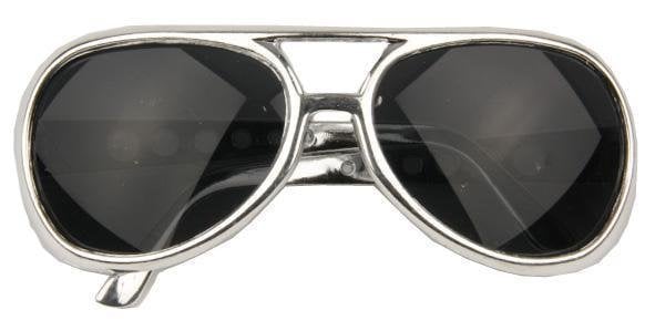 Feestbazaar Bril Elvis zilver