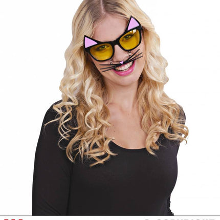 Feestbazaar Bril Kater met snorharen