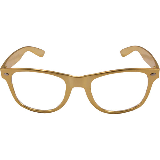 Feestbazaar Bril Metallic Goud met glas