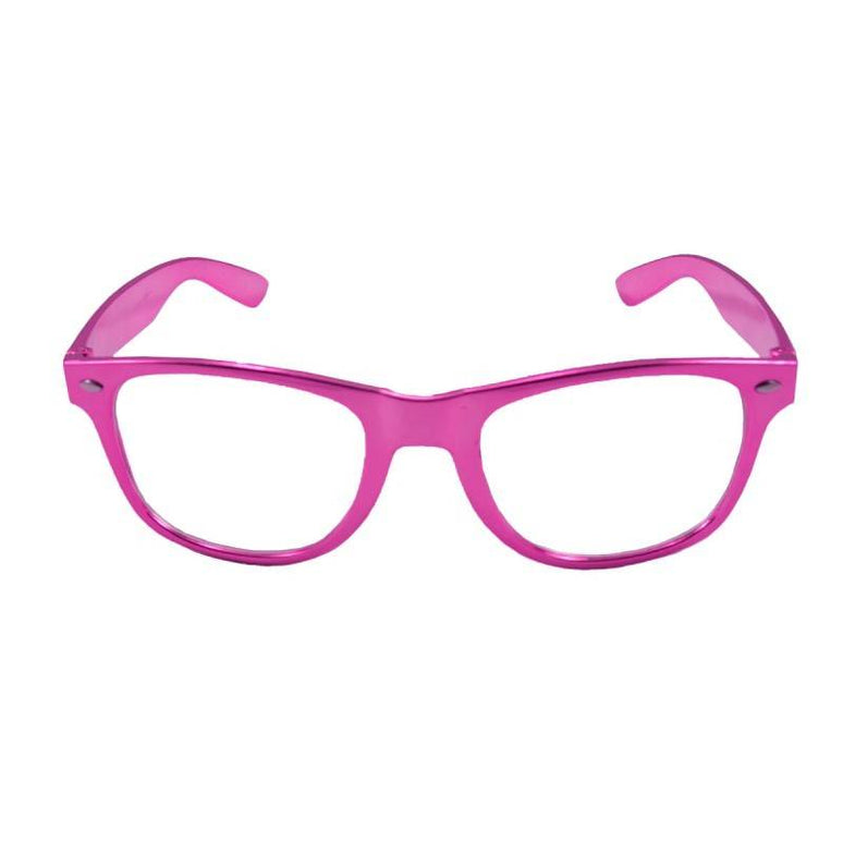 Feestbazaar Bril metallic magenta