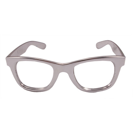 Feestbazaar Bril Metallic Zilver