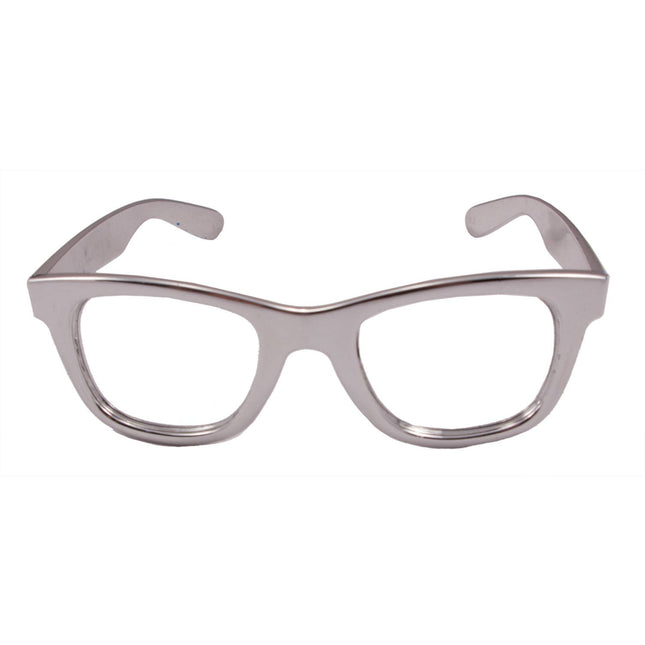 Feestbazaar Bril Metallic Zilver