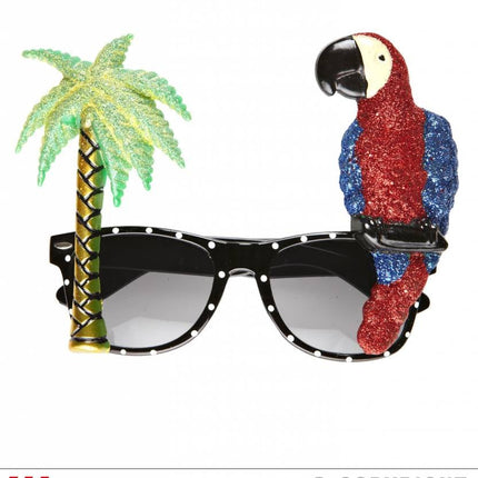 Feestbazaar Bril papegaai en palmboom