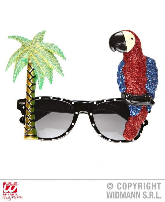 Feestbazaar Bril papegaai en palmboom