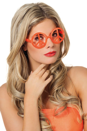 Feestbazaar Bril peace Oranje