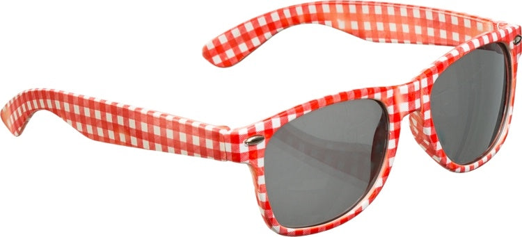 Feestbazaar Bril Rood/Wit Geruit Oktoberfest