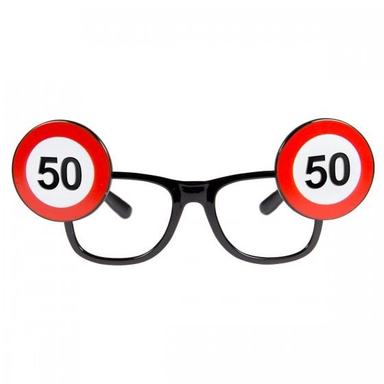 Feestbazaar Bril verkeersbord 50 jaar