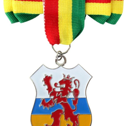Feestbazaar Broche met strikje Limburgs wapen