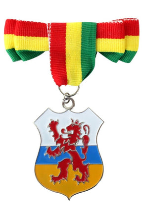 Feestbazaar Broche met strikje Limburgs wapen