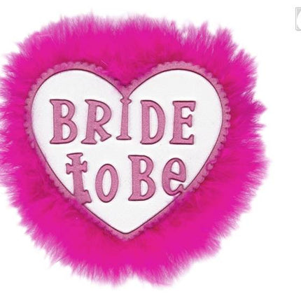 Feestbazaar Broche wit 'bride to be'