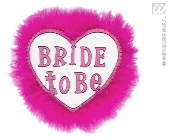 Feestbazaar Broche wit 'bride to be'