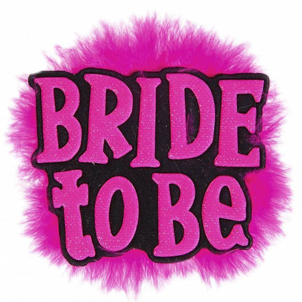 Feestbazaar Broche zwart 'Bride to Be'