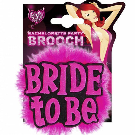 Feestbazaar Broche zwart 'Bride to Be'