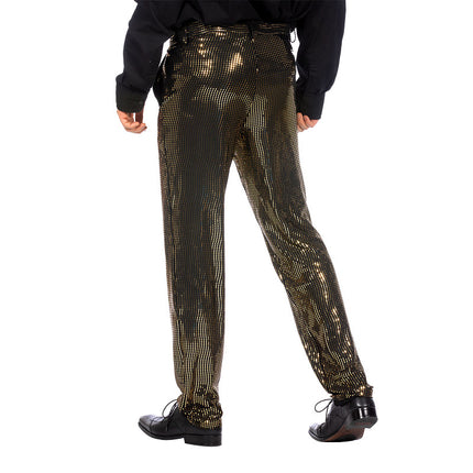 Feestbazaar Broek Disco Gold Glitter Glam Heren