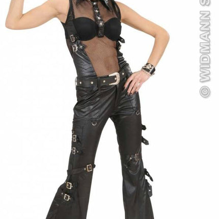 Feestbazaar Broek lederlook met sluitingen vrouw