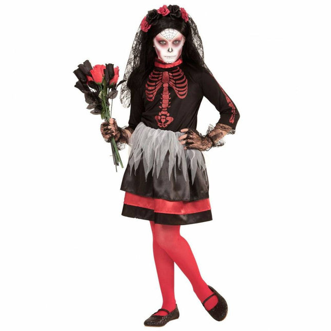 Feestbazaar Bruid Dia De Los Muertos  Kostuum Meisjes